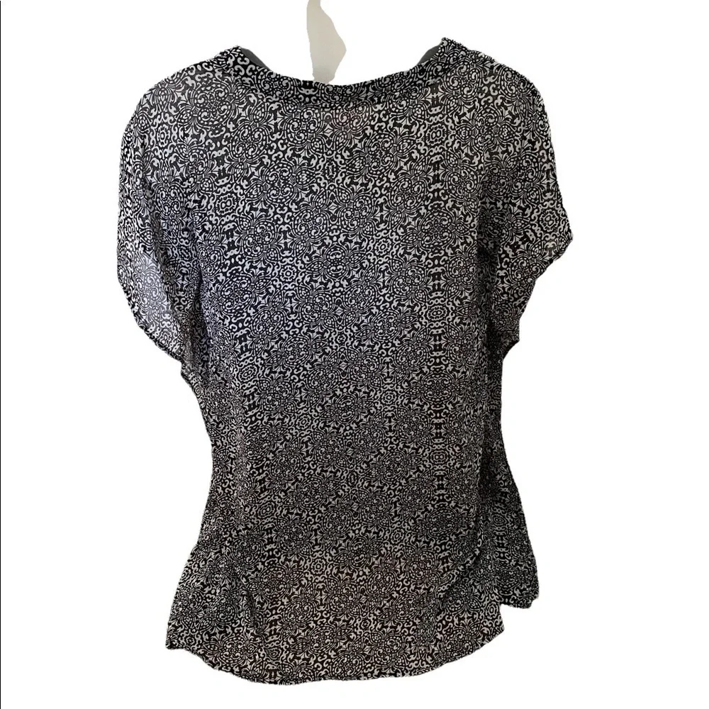 𝅺MERONA Swimsuit Coverup Black & White Beach Wear Women S Small